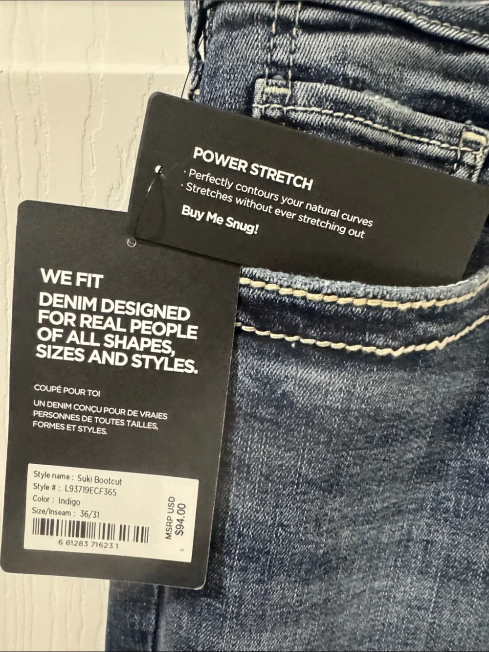 Silver Jeans Women's Flare Dark Blue Stretch Denim